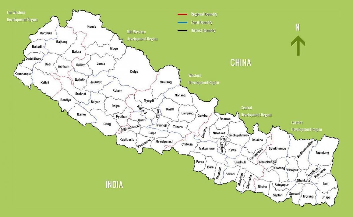 peta dari nepal