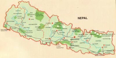 Nepal peta wisata gratis