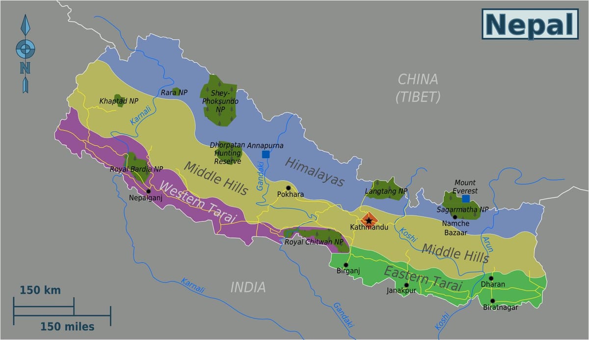 Peta asli nepal