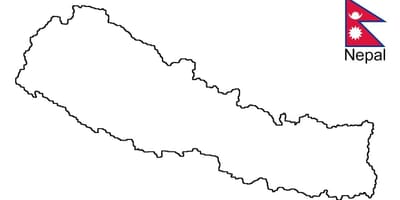 Peta menggambar nepal