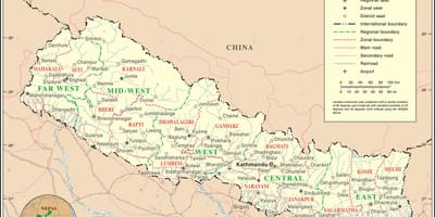 Peta kereta api dari nepal