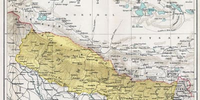 Sangat tua peta dari nepal