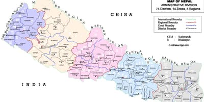 Peta dari nepal vdc